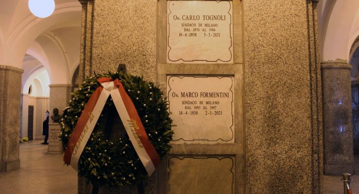 Le sepolture di Marco Formentini e Carlo Tognoli nella Cripta del Famedio