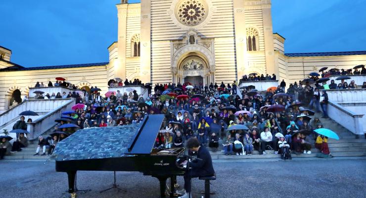 Piano City, Demian Dorelli, concerto all'alba; fotografia di Marcello Perrucci